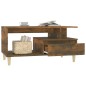 vidaXL Mesa de centro madera contrachapada roble ahumado 90x49x45 cm vidaXL Mesa de centro madera contrachapada roble ahumado 90x49x45 cm