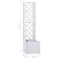 vidaXL Arriate con enrejado y sistema de riego automático blanco