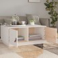 vidaXL Mesa de centro de madera maciza de pino blanco 80x50x35 cm