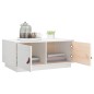 vidaXL Mesa de centro de madera maciza de pino blanco 80x50x35 cm