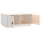 vidaXL Mesa de centro de madera maciza de pino blanco 80x50x35 cm