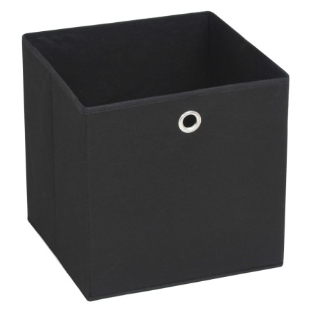 vidaXL Cajas de almacenaje 4 uds textil no tejido 32x32x32 cm negro 