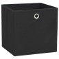 vidaXL Cajas de almacenaje 4 uds textil no tejido 32x32x32 cm negro 