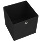 vidaXL Cajas de almacenaje 4 uds textil no tejido 32x32x32 cm negro 