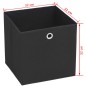 vidaXL Cajas de almacenaje 4 uds textil no tejido 32x32x32 cm negro 