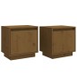 vidaXL Mesitas de noche 2 uds madera de pino marrón miel 40x30x40 cm vidaXL Mesitas de noche 2 uds madera de pino marrón miel 40x30x40 cm