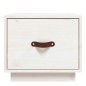 vidaXL Mesita de noche madera maciza de pino blanco 40x34x35 cm