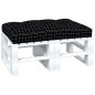 vidaXL Cojín para palés tela a cuadros negro 120x80x12 cm vidaXL Cojín para palés tela a cuadros negro 120x80x12 cm