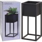 H&S Collection Macetero sobre soporte de metal negro 50 cm H&S Collection Macetero sobre soporte de metal negro 50 cm