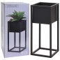 H&S Collection Macetero sobre soporte de metal negro 50 cm H&S Collection Macetero sobre soporte de metal negro 50 cm