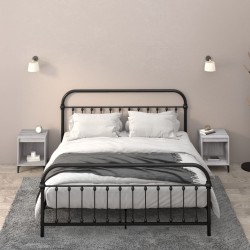 vidaXL Mesitas de noche 2 unidades gris Sonoma 40x35x50 cm