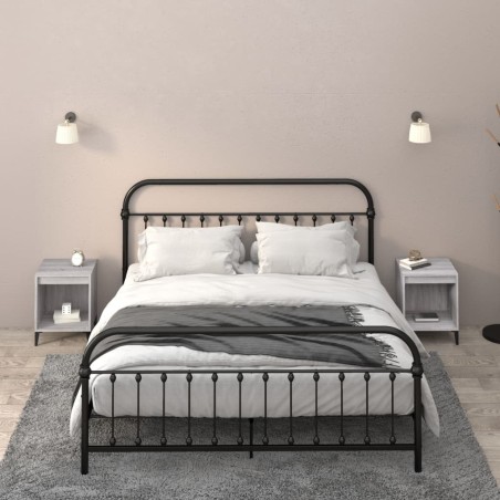 vidaXL Mesitas de noche 2 unidades gris Sonoma 40x35x50 cm