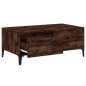 vidaXL Mesa de centro madera contrachapada roble ahumado 90x50x36,5 cm vidaXL Mesa de centro madera contrachapada roble ahumado 90x50x36,5 cm