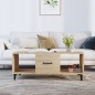 vidaXL Mesa de centro madera contrachapada roble sonoma 102x50x40 cm vidaXL Mesa de centro madera contrachapada roble sonoma 102x50x40 cm