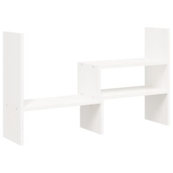 vidaXL Soporte para monitor madera maciza pino blanco (39-72)x17x43 cm