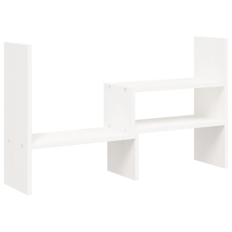 vidaXL Soporte para monitor madera maciza pino blanco (39-72)x17x43 cm