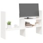 vidaXL Soporte para monitor madera maciza pino blanco (39-72)x17x43 cm vidaXL Soporte para monitor madera maciza pino blanco (39-72)x17x43 cm