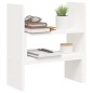 vidaXL Soporte para monitor madera maciza pino blanco (39-72)x17x43 cm vidaXL Soporte para monitor madera maciza pino blanco (39-72)x17x43 cm