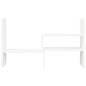vidaXL Soporte para monitor madera maciza pino blanco (39-72)x17x43 cm vidaXL Soporte para monitor madera maciza pino blanco (39-72)x17x43 cm