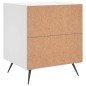 vidaXL Mesita de noche madera de ingeniería blanco 40x35x47,5 cm vidaXL Mesita de noche madera de ingeniería blanco 40x35x47,5 cm