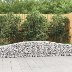 vidaXL Cesta de gaviones forma arco hierro galvanizado 400x30x40/60 cm
