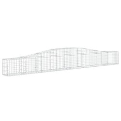 vidaXL Cesta de gaviones forma arco hierro galvanizado 400x30x40/60 cm
