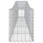 vidaXL Cesta de gaviones forma arco hierro galvanizado 400x30x40/60 cm vidaXL Cesta de gaviones forma arco hierro galvanizado 400x30x40/60 cm