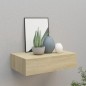 vidaXL Estante con cajón de pared MDF roble 40x23,5x10 cm
