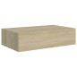 vidaXL Estante con cajón de pared MDF roble 40x23,5x10 cm