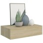 vidaXL Estante con cajón de pared MDF roble 40x23,5x10 cm
