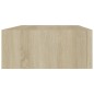 vidaXL Estante con cajón de pared MDF roble 40x23,5x10 cm
