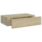vidaXL Estante con cajón de pared MDF roble 40x23,5x10 cm