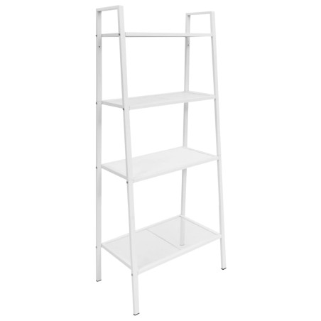 vidaXL Estantería escalera 4 niveles metal blanco