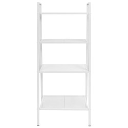 vidaXL Estantería escalera 4 niveles metal blanco