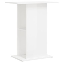 vidaXL Soporte acuario madera ingeniería blanco brillo 60,5x36x72,5 cm