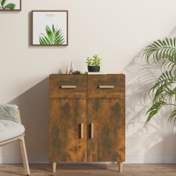 vidaXL Aparador madera contrachapada roble ahumado 69,5x34x89 cm