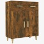 vidaXL Aparador madera contrachapada roble ahumado 69,5x34x89 cm vidaXL Aparador madera contrachapada roble ahumado 69,5x34x89 cm