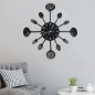 vidaXL Reloj de pared diseño cuchara y tenedor negro 40 cm aluminio vidaXL Reloj de pared diseño cuchara y tenedor negro 40 cm aluminio