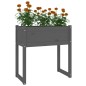 vidaXL Jardinera de madera maciza de pino gris 78x40x81 cm vidaXL Jardinera de madera maciza de pino gris 78x40x81 cm