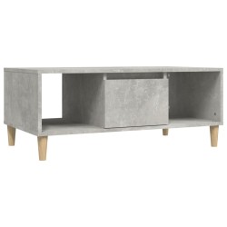 vidaXL Mesa de centro madera contrachapada gris hormigón 90x50x36,5 cm