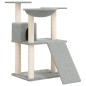 vidaXL Rascador para gatos con postes de sisal gris claro 83 cm vidaXL Rascador para gatos con postes de sisal gris claro 83 cm