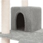 vidaXL Rascador para gatos con postes de sisal gris claro 83 cm vidaXL Rascador para gatos con postes de sisal gris claro 83 cm