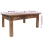 vidaXL Mesa de centro de madera maciza reciclada 98x73x45 cm vidaXL Mesa de centro de madera maciza reciclada 98x73x45 cm