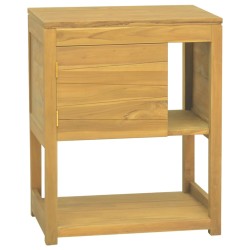 vidaXL Armario de baño madera maciza de teca 60x40x75 cm