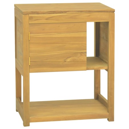 vidaXL Armario de baño madera maciza de teca 60x40x75 cm