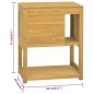vidaXL Armario de baño madera maciza de teca 60x40x75 cm