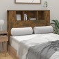 vidaXL Mueble cabecero color roble ahumado 120x18,5x102,5 cm vidaXL Mueble cabecero color roble ahumado 120x18,5x102,5 cm