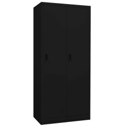 vidaXL Armario de acero negro 80x50x180 cm