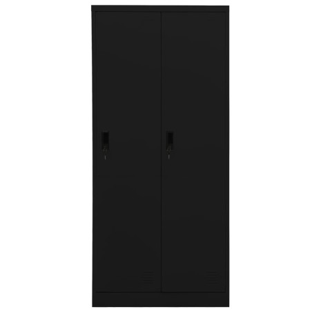 vidaXL Armario de acero negro 80x50x180 cm