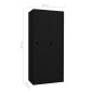vidaXL Armario de acero negro 80x50x180 cm vidaXL Armario de acero negro 80x50x180 cm
